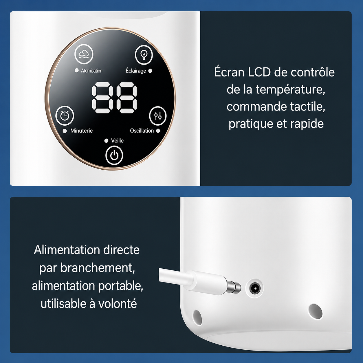 Ventilateur Humidificateur LED SmartCool