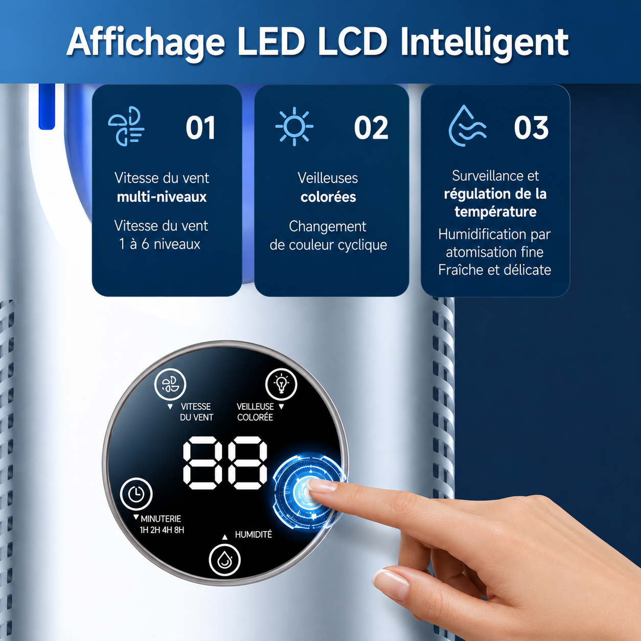 Ventilateur Humidificateur LED SmartCool