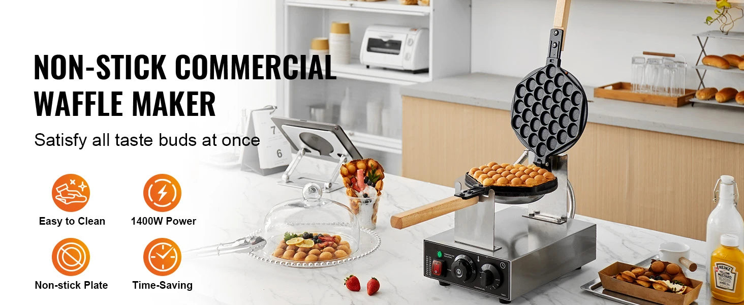 JuumWaffle – Machine à Gaufres Bubble 1400W
