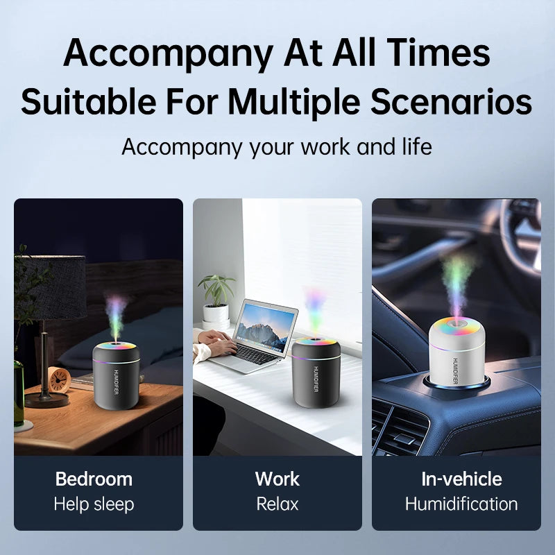 Humidificateur d'Air USB avec Veilleuse RGB