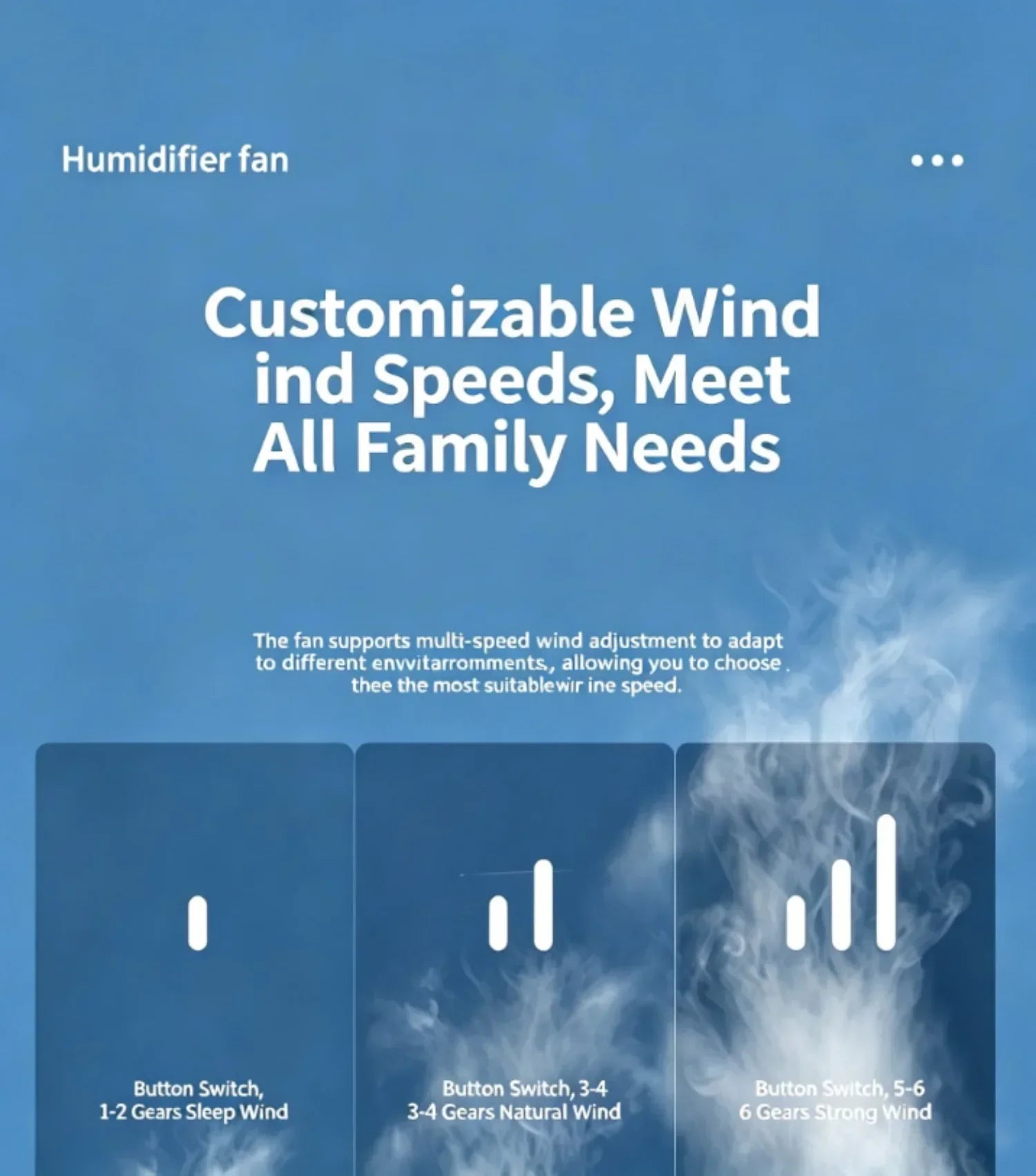 Ventilateur Humidificateur LED SmartCool