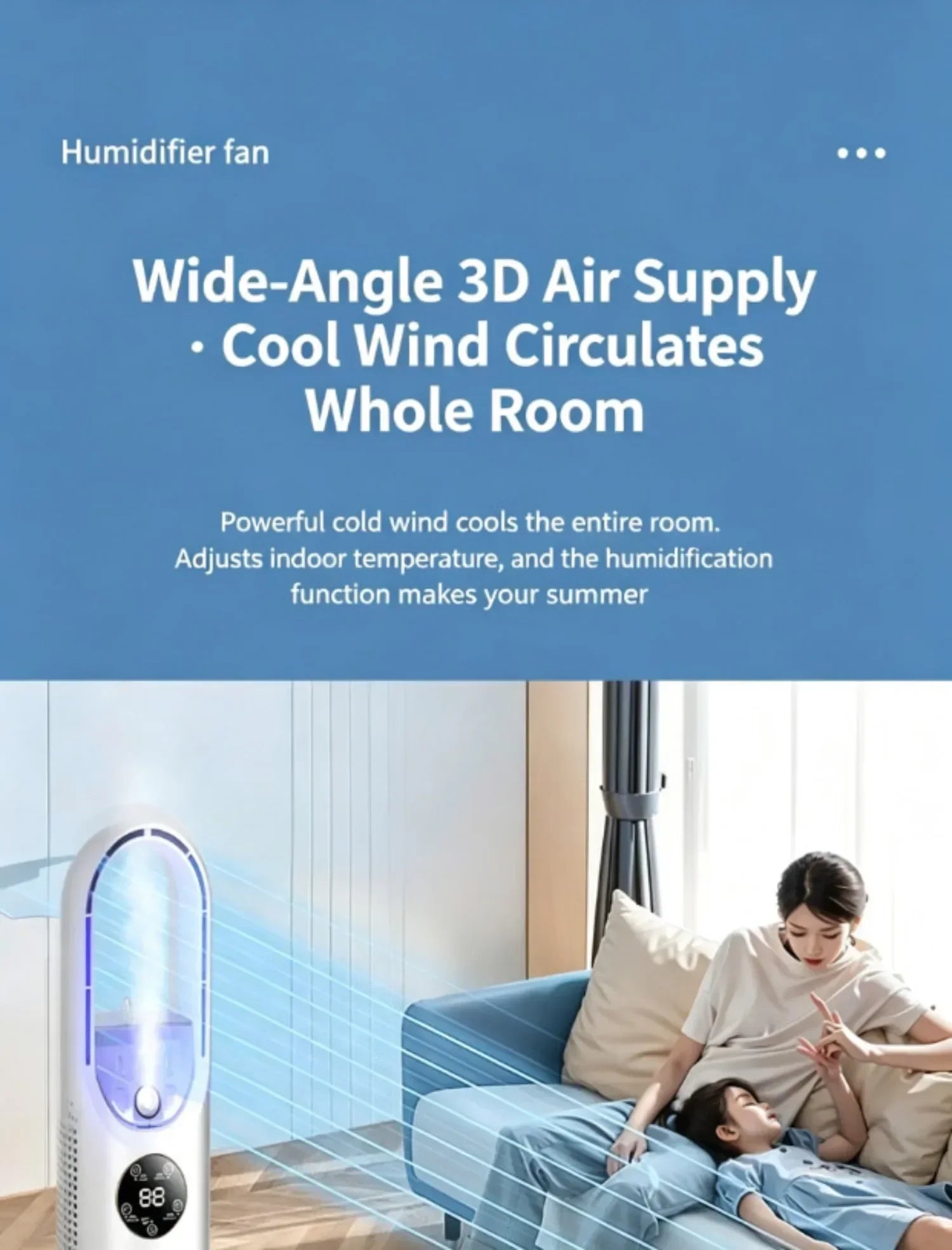 Ventilateur Humidificateur LED SmartCool
