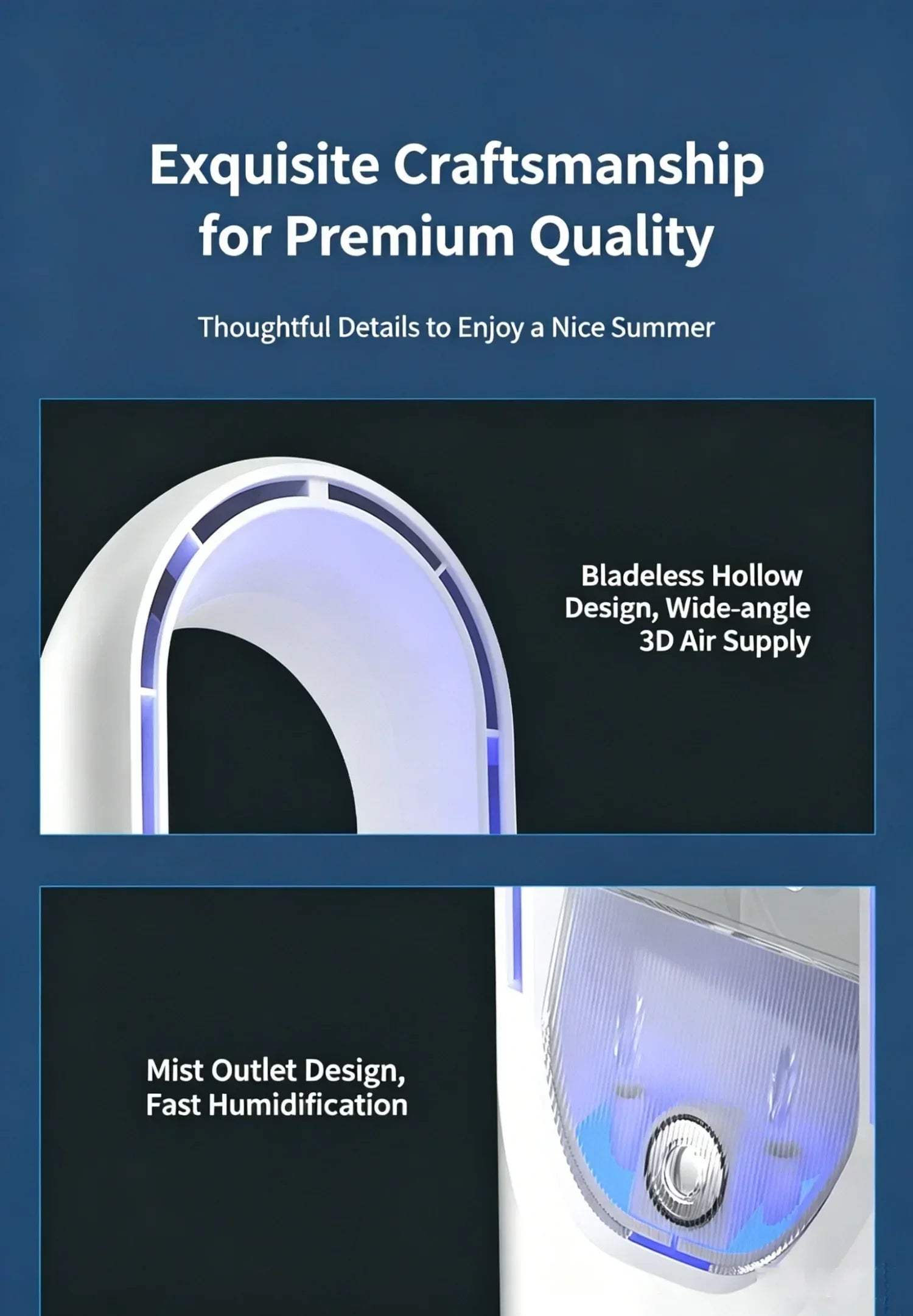 Ventilateur Humidificateur LED SmartCool
