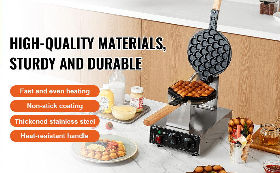 JuumWaffle – Machine à Gaufres Bubble 1400W